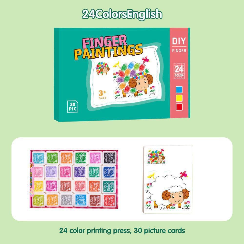 🎨 ألوان البصمة – Finger Painting Set 🎨